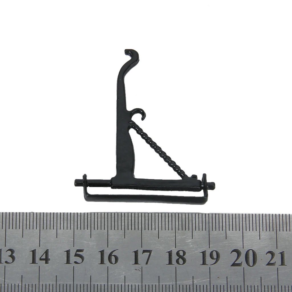 1/12 черный металлический крюк в стену прямой Подвесные часы цветок растения, куклы дом Миниатюрный