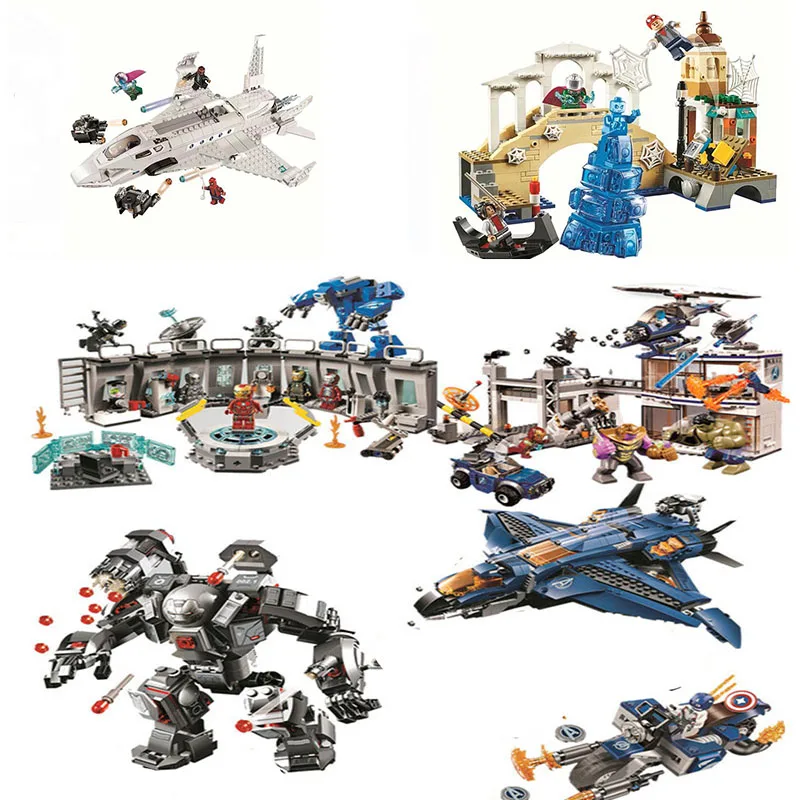 

07120 07122 07123 Avengers 4 Endgame Ultimate Quinjet Set Compatible 76130 76129 76126 76131 Building Blocks Brick Toy