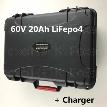 

rechargeable 60V 20Ah lifepo4 battery pack with BMS for energy storage motorcycle electric car e-scooter+73V charger