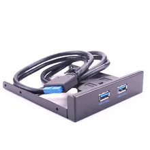 3," флоппи отсек внутренний 20 Pin 2 порта USB 3,0 Передняя панель кронштейн Кабель usb3.0 до 20pin/19pin