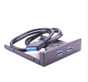 

New 3.5" Floppy Bay Internal 20 Pin 2 Ports USB 3.0 Front Panel Bracket Cable usb3.0 to 20pin/19pin
