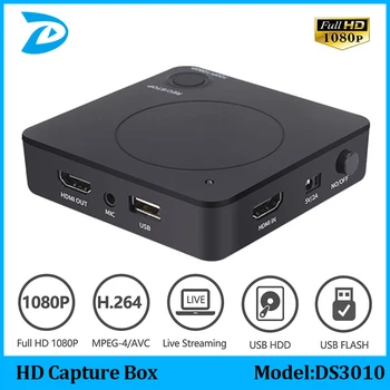 

HD Capture Box -HD Game Video Capture 1080P HDMI Recorder For XBOX One/360 PS3 /PS4 with One Click No PC Enquired No Any Set-up