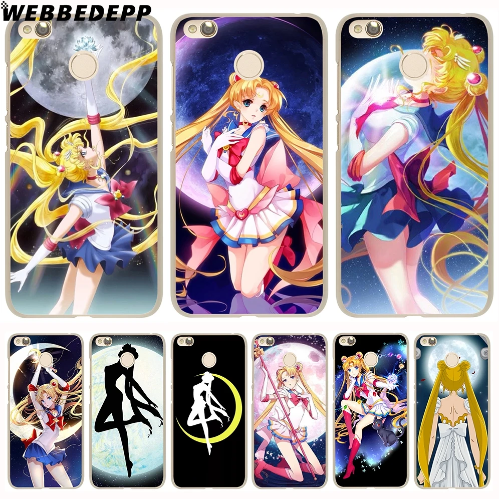 

WEBBEDEPP Soldier Sailor Moon Cute anime Phone Case for Xiaomi Redmi 4X 4A 5A 5 Plus 6 Pro 6A S2 7 Note 5 6 7 8 Pro 4X Go Cover