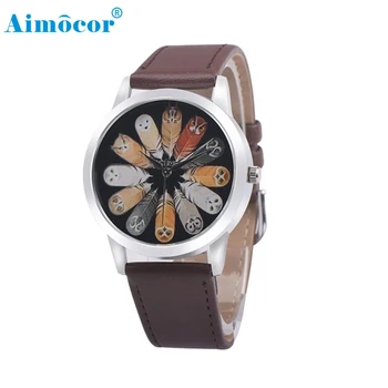 

2017 Newly Designed Relogio Feminino Clock Owl Leather Band Analog Quartz Vogue Wrist Watch Gift 321