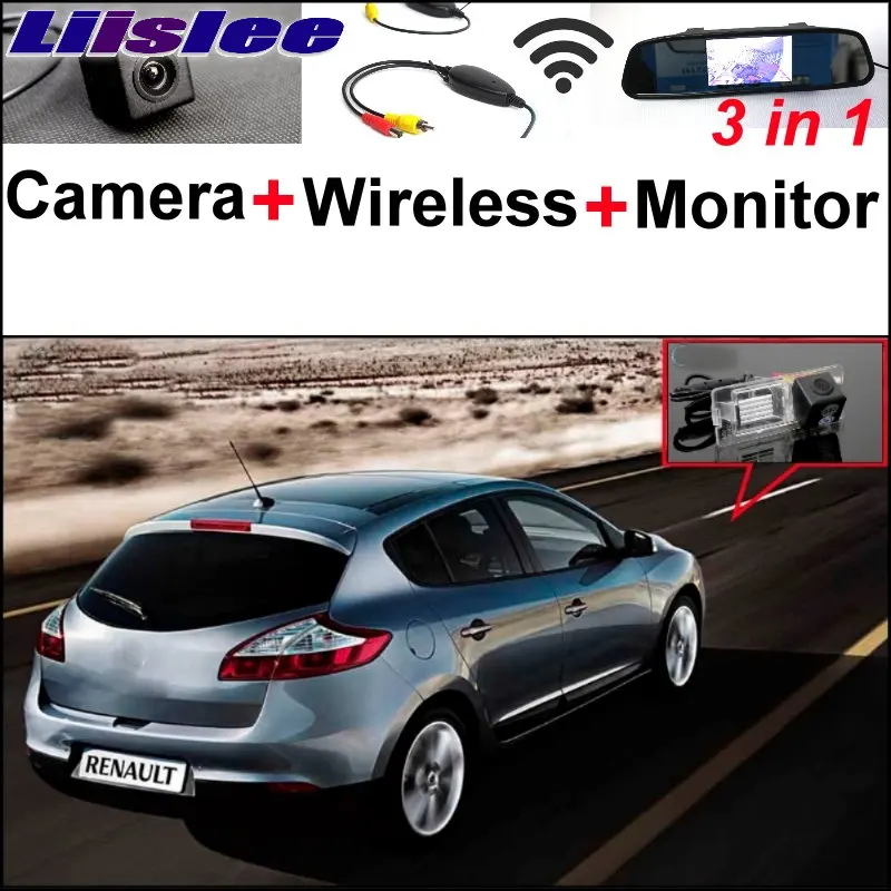 

Liislee 3 in1 Special Rear View Camera + Wireless Receiver + Mirror Monitor DIY Parking System For Renault Megane II III 2 3