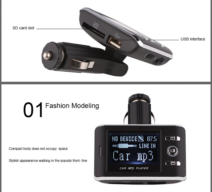 YUANMINGSHI автомобильный fm-передатчик с двойной USB Порты и разъёмы автомобильное зарядное устройство для мобильных телефонов, Поддержка MP3 плеер и слот для карт памяти
