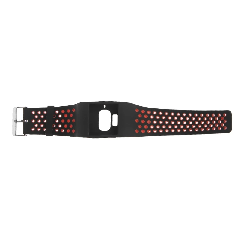 OOTDTY 5 цветов Сменные часы Двойные цвета ремешок для фитнес-браслет умные наручные часы ремешок Смарт долговечные аксессуары - Цвет: red black