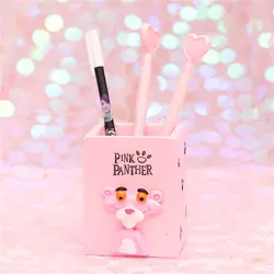Мультяшные полимерные розовые Пантеры карандаш держатель для карандашницы пенал для ручек коробка школьные офисные канцелярские товары