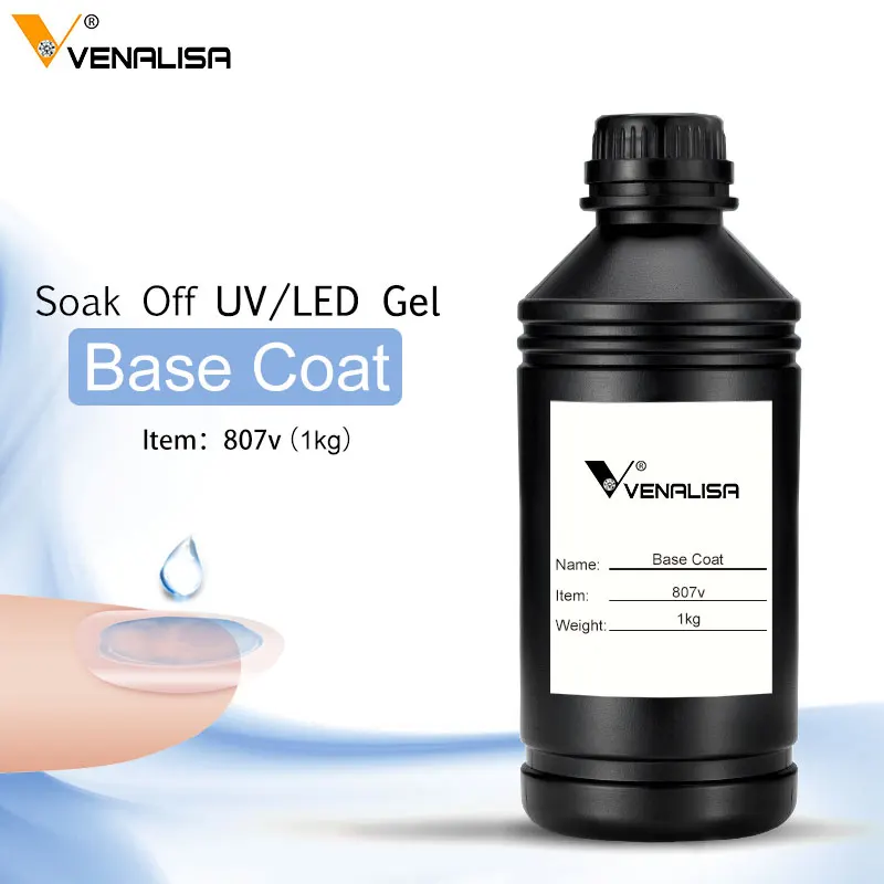 Günstige VENALISA 1KG GROß Gute Qualität Basis Mantel Primer Tränken Weg Top Mantel Keine Wischen Top Mantel Gummi Basis  matte Top Gel