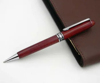 

red wood Silvery decorate For No deformation no cracking Ballpoint Pen