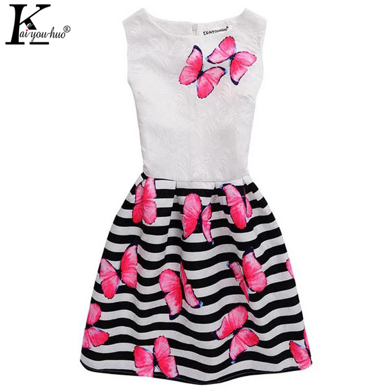 

KEAIYOUHUO Dresses Family Matching Clothes Sleeveless Mom And Daughter Summer Dress Children Clothing Formal Girls Party Dresses