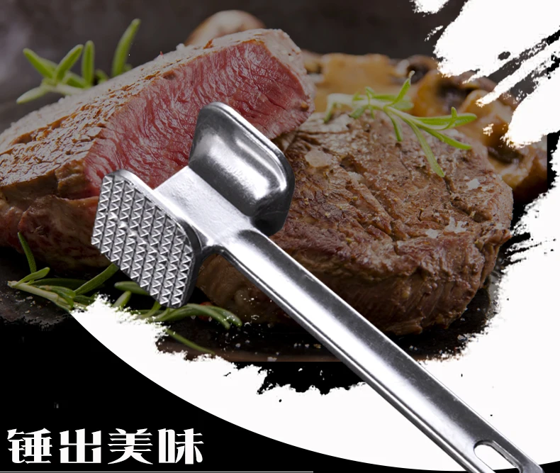 1PCHousehold алюминиевый сплав битые сломанные Свиные отбивные фарш для мяса молд молоток для отбивания мяса рыхлый молоток для мяса WJ10269