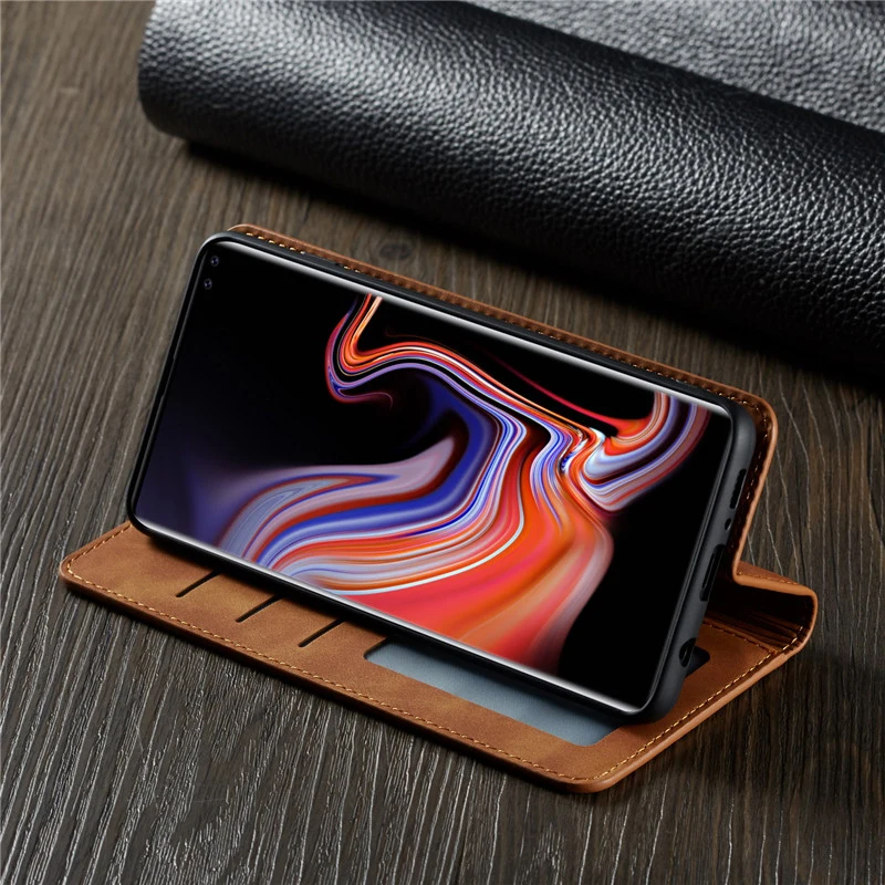 Luxury Leather S10E Flip Case For Samsung Galaxy S9 S8 S10 J4 J6 Plus A50 A70 A30 Note9 A6 A7 A8 2018 Magnet Wallet Cover Coque