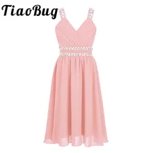 Tiaobug/платье принцессы с цветочным узором для девочек; детское платье на бретельках с блестящими блестками и стразами; шифоновое платье из тюля; вечерние платья для торжественных случаев