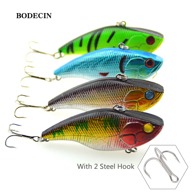 Hard Fishing Lures Wobbler 4PCS 7.5cm 18g 6# Hooks VIB For Peche Artificial Baits Tackles Bait For Pike Fish Supplies Jerkbait (7)