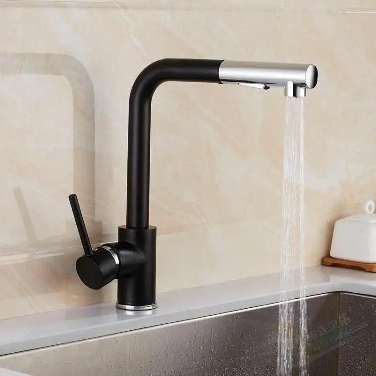 

Kitchen Faucets New Style Pull Out Single Handle Rotation Spout Kitchen Sink Mixer Tap Hot And Cold Torneira Cozinha YD-991