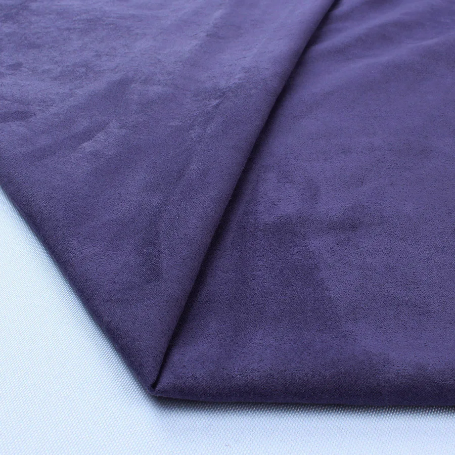 Сплошной цвет искусственная замша тонкая ткань атласная Подложка для одежды микро замшевый материал сумки обувь диван крышка Подушка - Цвет: Purple