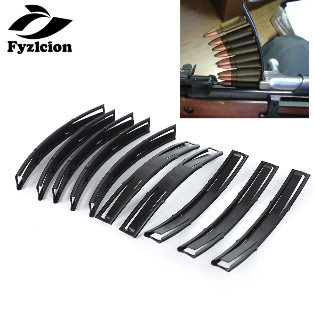 

10PCS Hunting accessories 7.62x39 Loader Steel Stripper Clips For Hunting Tactical AK SKS Loader 10 Round