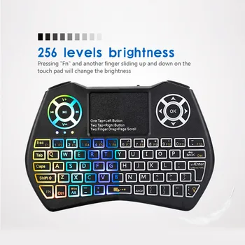

New Arrival 3 in 1 i9 plus Wireless Keyboard 3 Color LED Backlit Mini Keyboard with Touch pad Mouse Keyboard for Android TV BOX