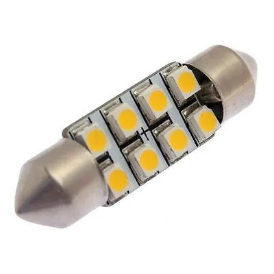 

1 x Car Dome 48LM 8 3528-SMD LED Bulb Car Auto  Light Interior Festoon Parking Lamp 36mm Warm White DC12V Free Shipping