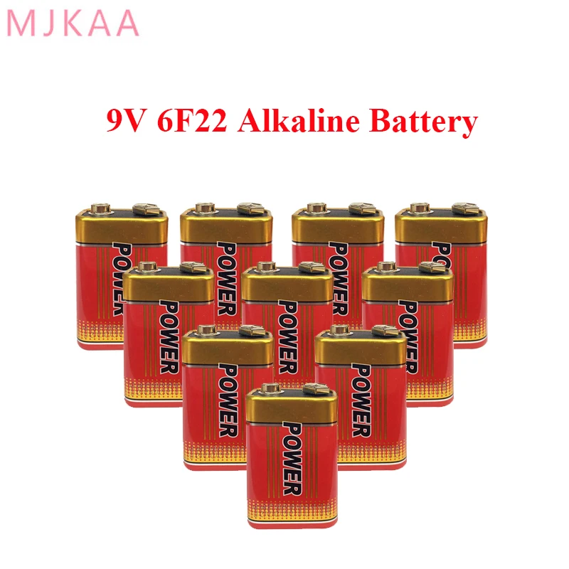 

9V 6F22 Alkaline Battery Laminated Carbon Batteries for Alarm Wireless Microphone Mercury Free Long working life