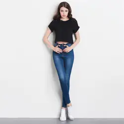 Джинсы женские светло-синие XL 5XL 6XL Большие размеры с высокой талией эластичные джинсы 2019 новые весенние корейские привлекательный тонкий