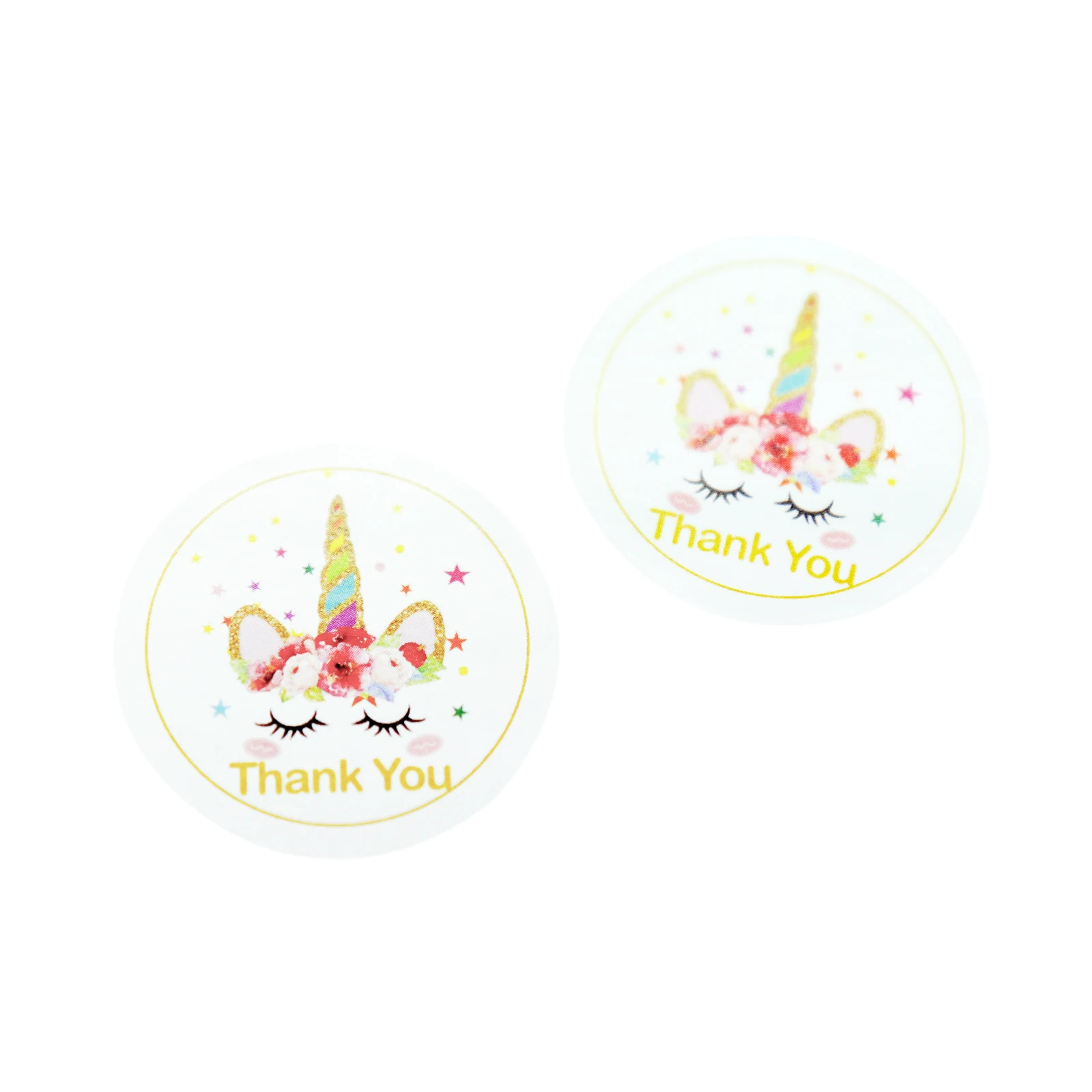 Наклейки в виде единорога 12 шт./лот наклейки на бутылки с надписью Thank You ярлыки
