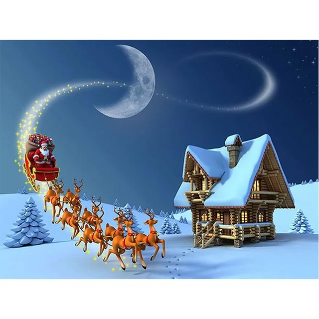 

5D Diy Diamond Embroidery Christmas Tree Painting Full Square Drill Cross Stitch Decorations For Home