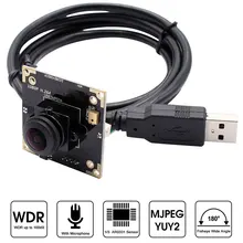 ELP широкоугольная 100 дБ USB веб-камера 3 мегапикселя H.264 WDR HDR USB камера с аудио записью