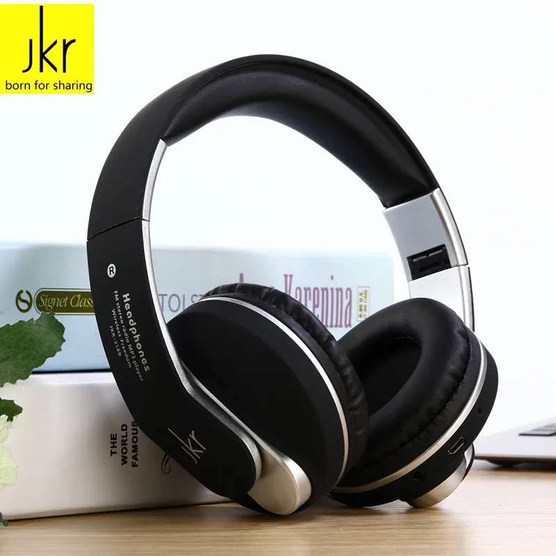 JKR 218B беспроводная Bluetooth гарнитура наушники с микрофоном Поддержка TF Музыка FM для