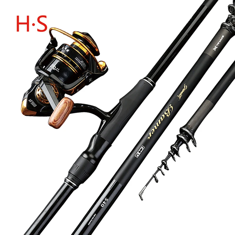 High-carbon portable telescopic 3.6M-7.2M fishing rod superhard long-sea dual-use bait casting jellyfish free shipping sale