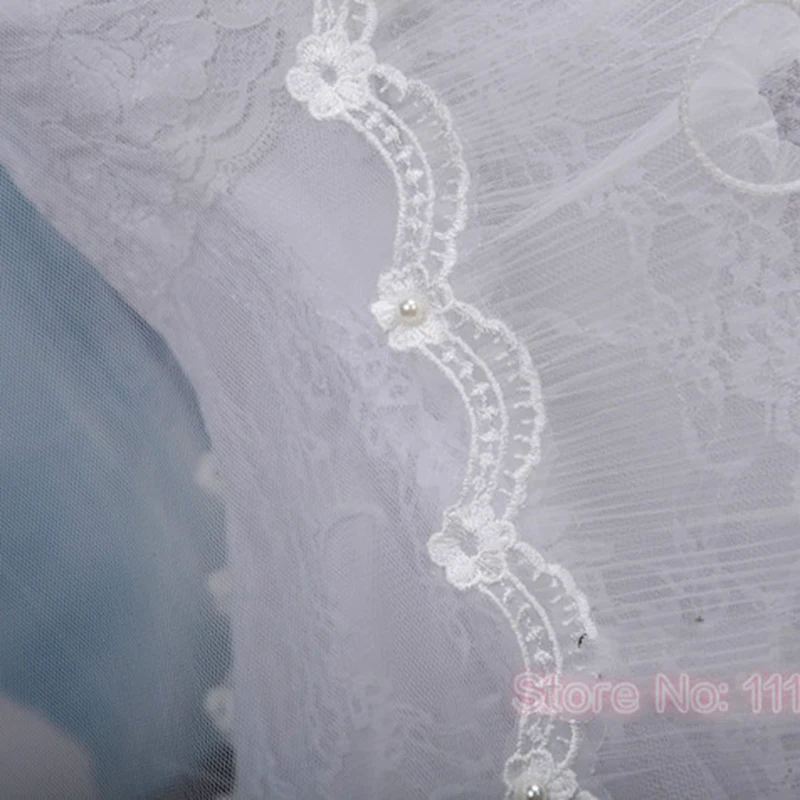 Новая Элегантная свадебная фата вуали из бисера Alencon, качественная фатиновая вуаль, недорогая романтическая Фата для невесты