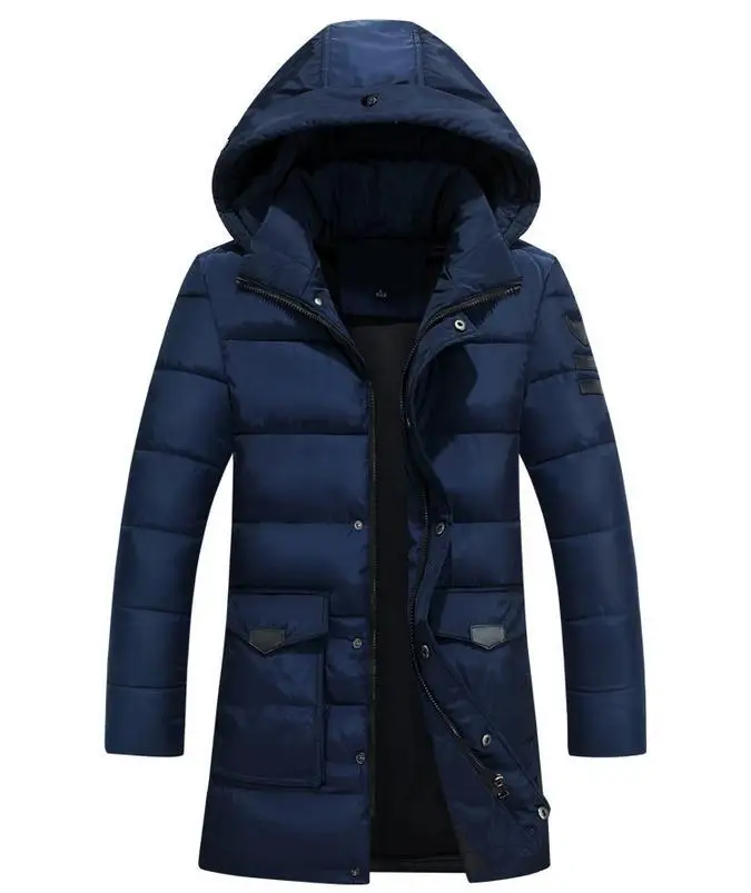 2017 New Stylish Hood Winter Jacket Coat font b Men b font Solid Color Warm Hooded