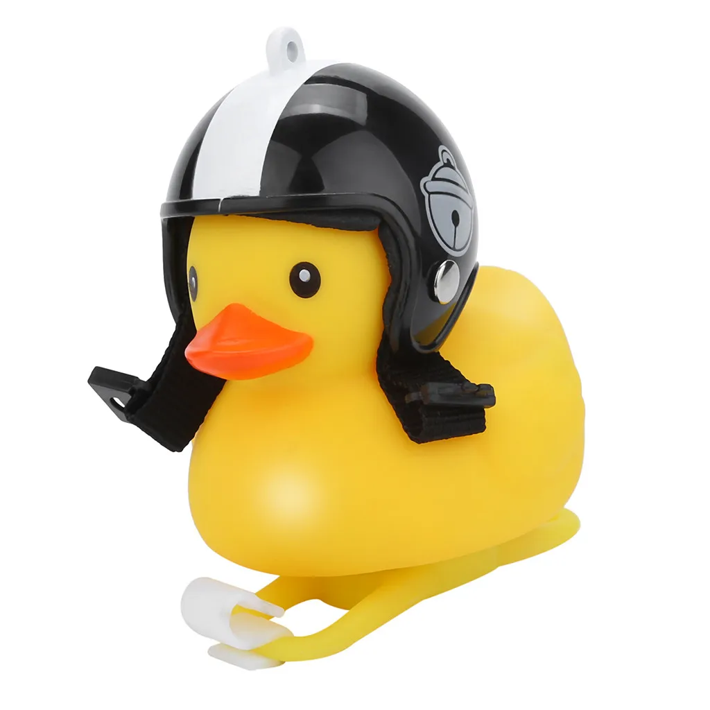 Cheap 1pcs Cartoon Yellow Silica Gel Little Duck Shape Bicycle Bells Shining Mountain Bike Handlebar Duck Head Light New c522 22