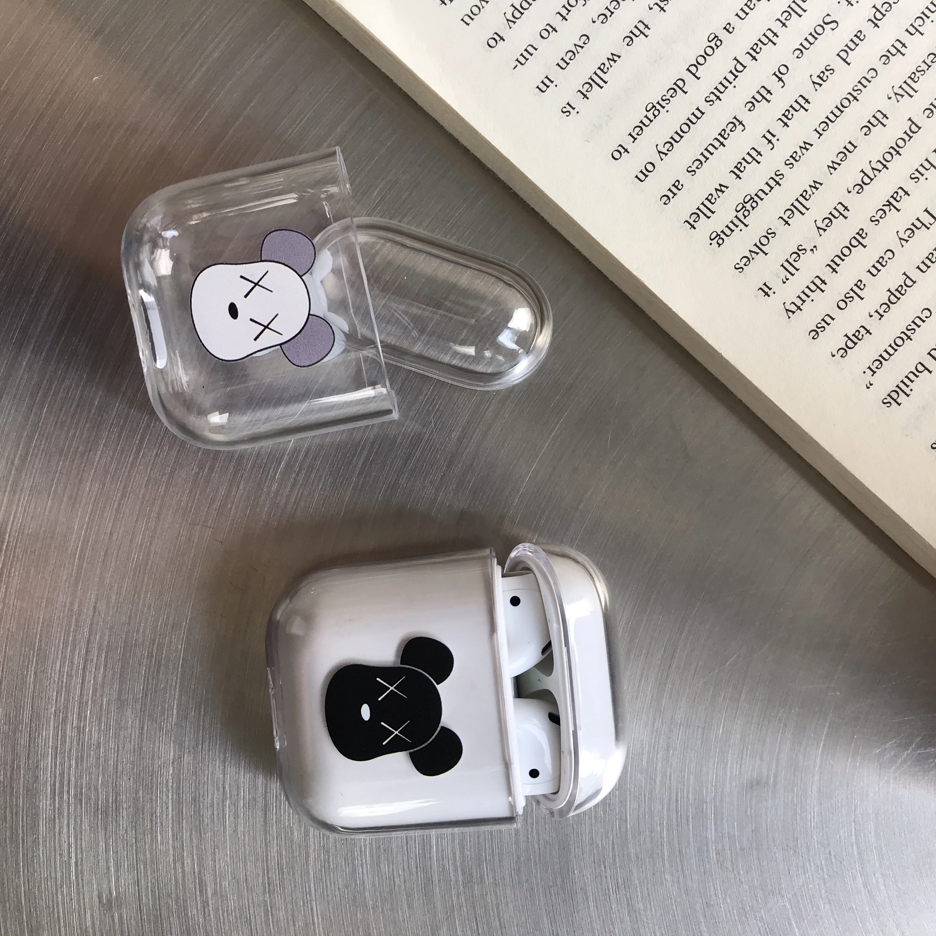 Case For Airpods Case Cute Transparent Hard Wireless Bluetooth Earphone Case For Airpod Cover For Air Pods Cartoon Protector Box