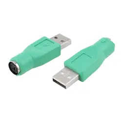 2 шт. USB 2,0 штекерным PS/2 Женский мышь Адаптер клавиатуры разъем