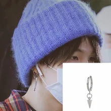 1 шт. BTSARMY серьги Kpop Bangtan мальчики корейские серьги остроконечная коническая серьга для мужчин женщин панк Bangtan мальчики альбом серьги