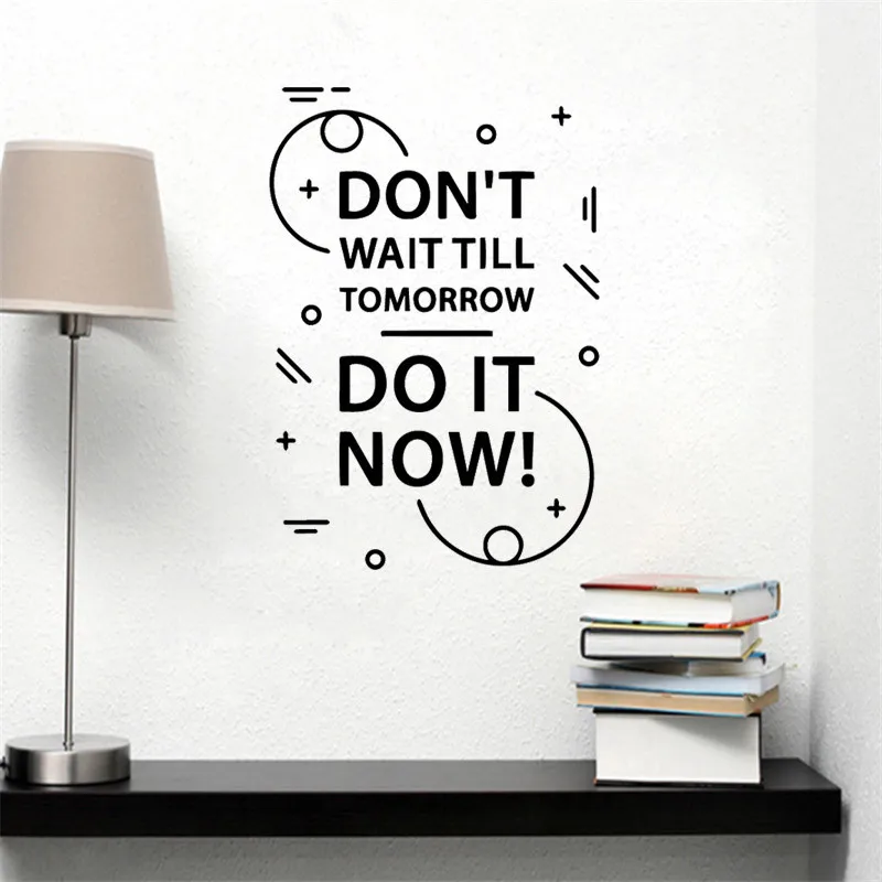 Cartoon Style Do It Now Wall Sticker Vinyl Art Removable Poster Mural