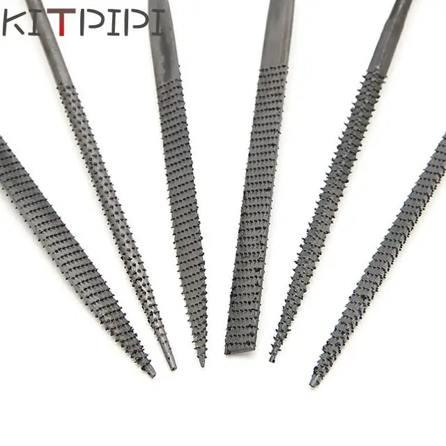 KITPIPI 6Pcs/Set 140mm Mini Metal Filing Rasp Needle File Wood Tools Hand Woodworking CUO0909