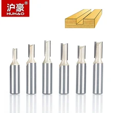 HUHAO 1pcs 1/2"Shank 2 flute straight bit Woodworking Tools Router Bits for Wood Tungsten Carbide endmill milling cutter