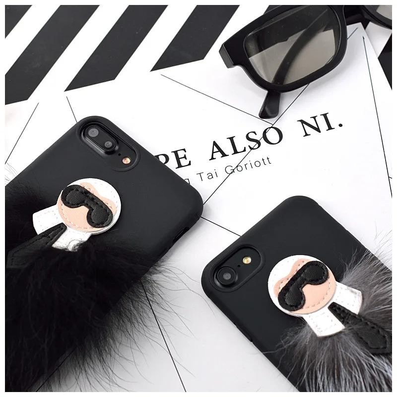 New Karlito Soft TPU Phone Case Lafayette Phone Cover For Apple iphone 6/6s 6/6s plus 7/8 7/8Plus X Mr KarlLagerfeld Fur Skin 