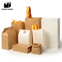 500 шт. белая, коричневая Крафтовая Бумага SOS обед ресторанный мешочек мешок Еда Класс с логотипом, рисунком по индивидуальному заказу для вторичной переработки вынуть самостоятельно открытые мешки