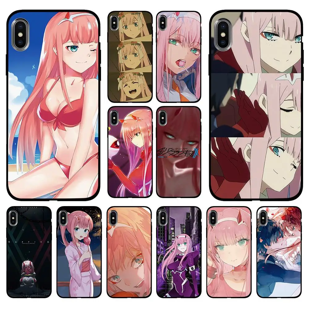 Аниме сексуальный zero two Мягкий ТПУ чехол для Apple iPhone 6 6S 7 8 Plus 5 5S SE X XS MAX XR