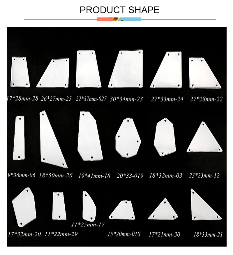 15*25 мм 25*41 мм Ромб 30 шт. акрил ic зеркало пришивные стразы акрил зеркало пришивные камни стразы украшения одежды