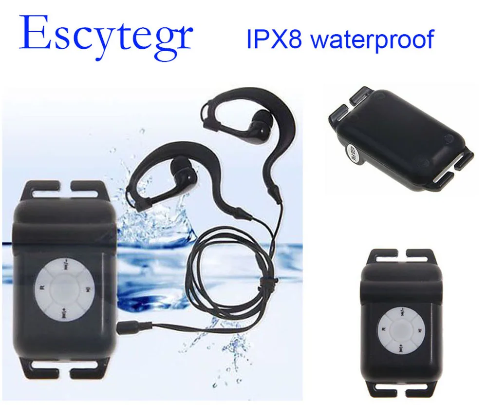 IPX8 Уровень Водонепроницаемый MP3 подводный воспроизведение песен 4 ГБ/8 Гб музыкальный плеер с fm-радио для плавания бег серфинг спа