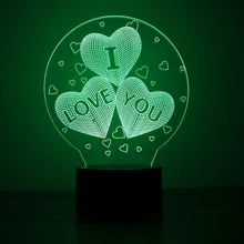 Светодиодный ночной Светильник USB Питание, на свадьбу, День Святого Валентина, юбилеи креативный подарок атмосферная лампа Ночной светильник декоративный светильник