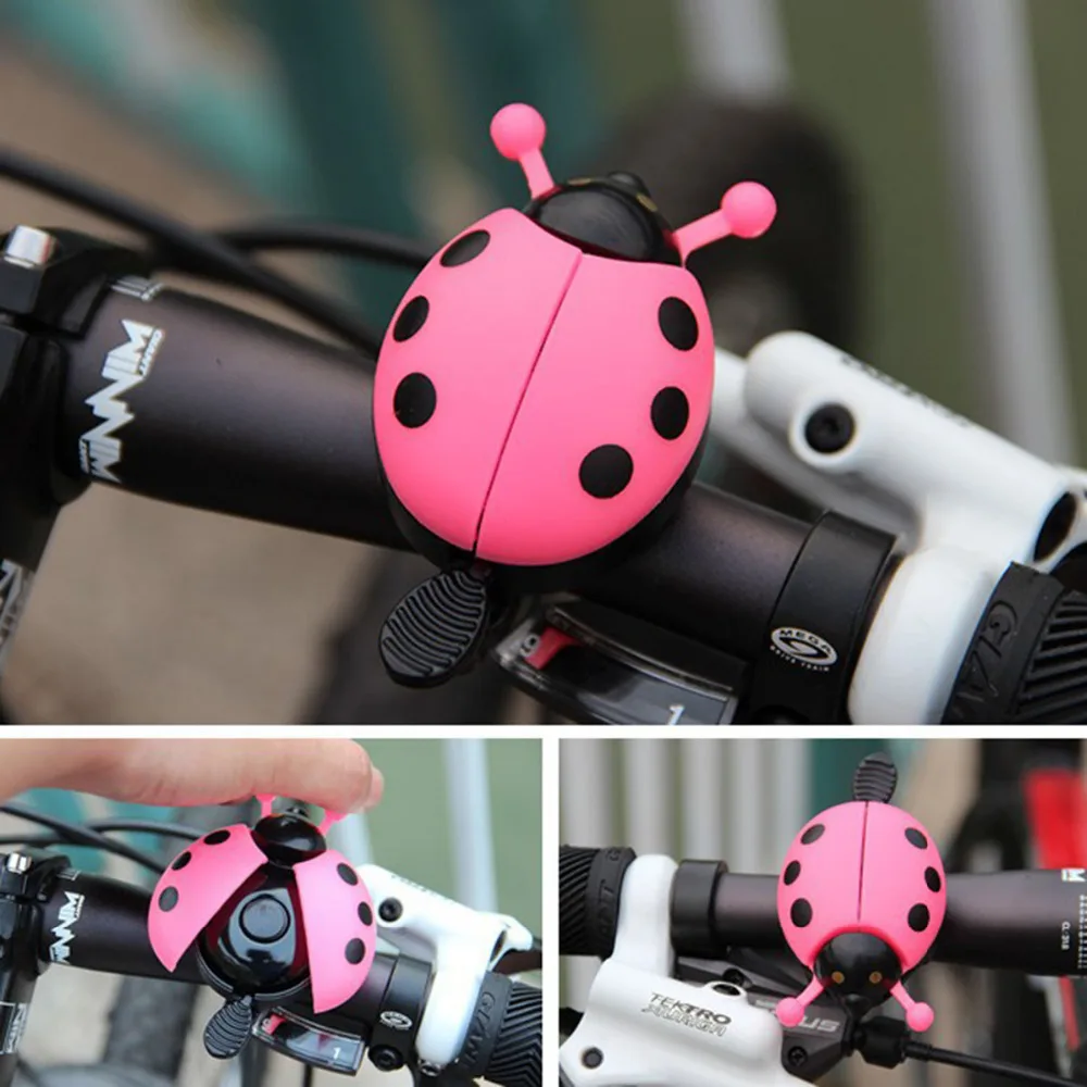 

Wholesales Aluminum Alloy Bicycle Bell Ring Lovely Kid Beetle Mini Cartoon Ladybug Ring Bell for MTB Bike Bicycle Accessories