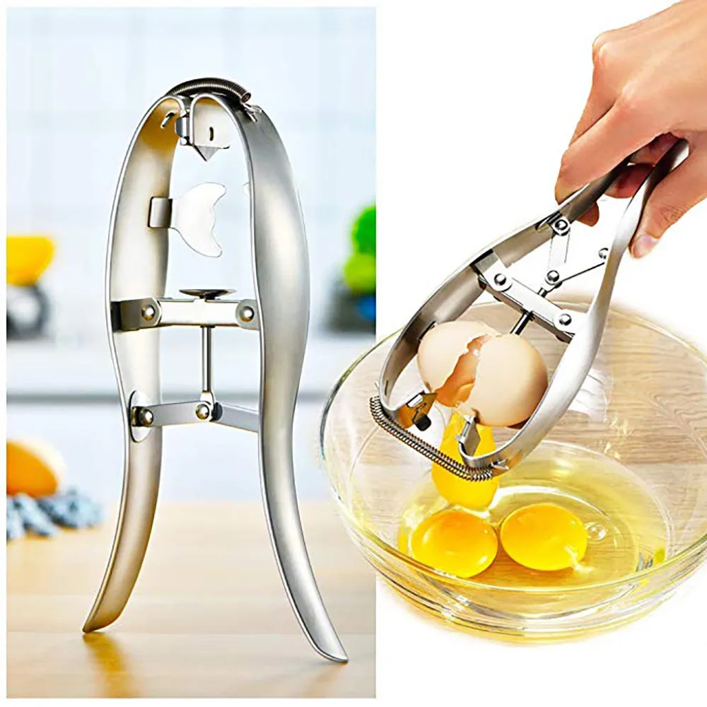 

Kitchen Baking Tool Quick Egg Opener Beater Eggshell Remover Stainless Steel Egg Opening Separator Frying Egg Omelette tool