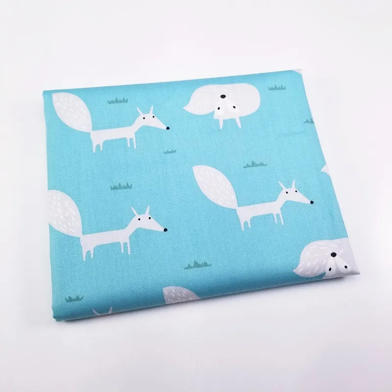 

Childish Style Animal Printing Cotton Twill Fabric DIY Handmade For Child & Kid Bedding Cloth Material Crafts Cotton Fabric