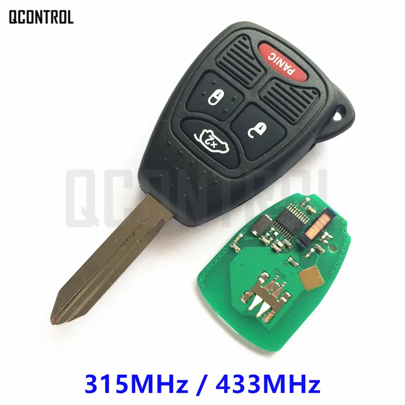 QCONTROL дистанционный ключ с чипом для JEEP автомобиля Авто Liberty Wrangler Commander Патриот компас Grand Cherokee Uncut Blade